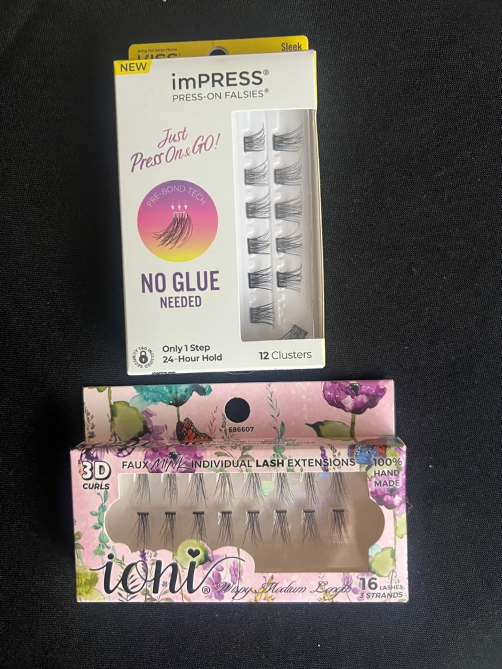 imPRESS Sleek Black Press-On Lash Clusters